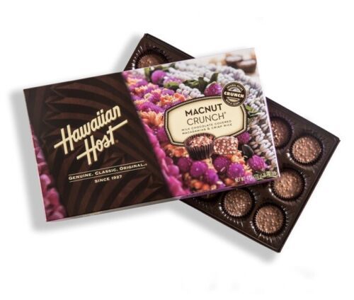 Primary image for Hawaiian Host Macnut Crunch Chocolate Macadamias Oz Box (Pack Of 8 Boxes)