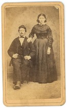 CIRCA 1870&#39;S CDV Featuring Lovely Victorian Era Couple in Fancy Clothing - £7.57 GBP