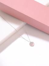 Kicky and Perky 925 Silver Rose Quartz Heart Love Pendant Necklace Jewelry - $51.99
