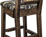 Montana Woodworks Homestead Collection Barstool with Woodland Upholstery... - $736.99