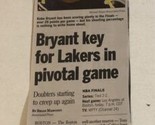 Vintage Kobe Bryant Lakers Newspaper Article  Bryant Key For Lakers Ar1 - $8.90