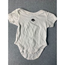 NCAA Iowa Hawkeyes Infant baby 6 9 months White black LOGO Short Sleeve bodysuit - $7.91