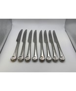 Set of 8 Reed &amp; Barton 18/10 Stainless Steel SEA SHELLS Dinner Knives - $97.10 CAD