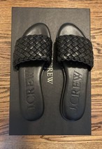 NEW JCrew Womens Georgina Woven Leather Sandals Black Size 9 NWT - $98.51