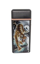 Touch Sensing Tiger Rechargeable Flameless Windproof USB Cigarette Lighter - $12.86