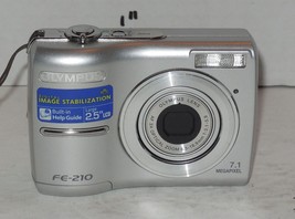 Olympus FE FE-210 7.1MP Digital Camera - Silver Tested Works - $48.76