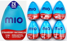 6 Big 2X=12 Regular Mio Strawberry Watermelon Liquid Water Enhancer Keto-3.24 Oz - £29.87 GBP