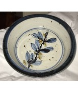 Studio Art Pottery Deep Dish Bowl KY EE Stamp Dark Blue Trim Speckled EU... - £19.92 GBP