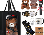 Graduation Gifts Sets 9 Pcs Include Graduation Plush Bear with Black Cap... - $64.84
