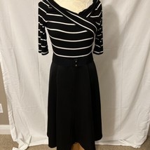 NWT Womens Dress-DRESSBARN-black/white stretch size 4 Belt - $29.65