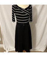 NWT Womens Dress-DRESSBARN-black/white stretch size 4 Belt - $34.57 CAD