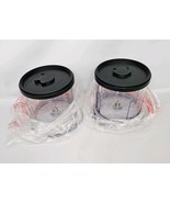 Two Ninja 16oz Bowl + Splash Guard Storage Lid Containers Chopper NJ100 ... - $41.02 CAD