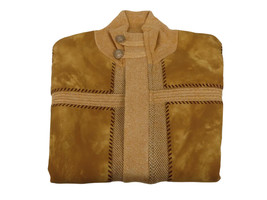 Men's Fancy European Sweater Jacket By Silversilk Fashionable 11012 Gold image 2