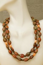 Artisan Jewelry Supply 20&quot; Gemstone 10MM Blood Green Unakite Beaded Neck... - $47.27 CAD
