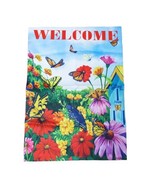 Garden House Flag Butterfly Welcome Summer Spring 12.5&quot; x 18&quot; Indoor Out... - £6.42 GBP