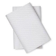Pillowcases Blue White Stripe Room Essentials Microfiber 20 x 30 Set of 2  - £11.86 GBP