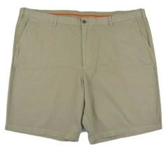 Tommy Bahama Del Chino Flat Front Khaki Shorts 100% Cotton Big &amp; Tall NEW $118 - £41.55 GBP