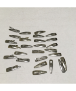Vintage metal snap closure hair clips barrette lot - $27.01 CAD