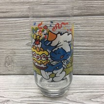 BAKER Smurf Vintage Peyo 1983 Wallace Berrie &amp; Co Kitchen Water Drinking Glass - £7.43 GBP