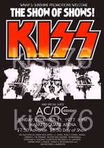 KISS Band 18 x 26 11/11/77 Market Square Arena Show Of Shows RE-CREATION... - $45.00