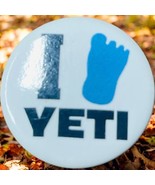 I Love Yeti White Black Bigfoot Pinback Pin - $95.19 MXN