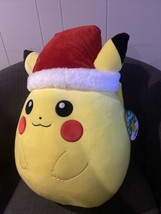 Pokémon Pikachu 14&quot; Squishmallow Holiday Plush Santa Hat Brand New With Tags - £22.15 GBP