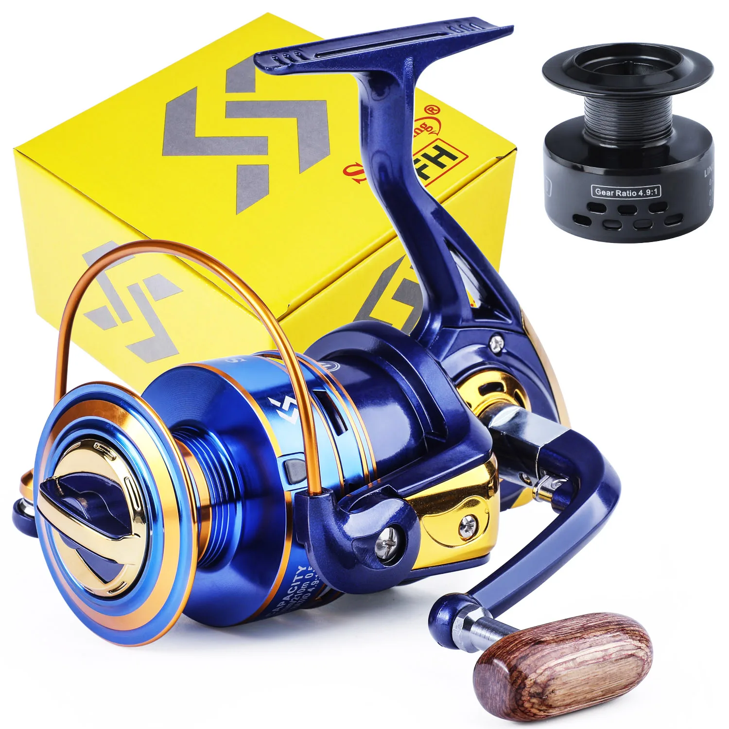 Sougayilang 1000~7000 Fishing Reel 5.2:1 Gear Ratio Spinning Reel with Folding G - $44.14