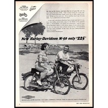 1965 Harley Davidson M-50 Motorcycle Vintage Print Ad Couple on Beach Wa... - £8.48 GBP