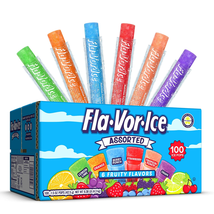 Assorted 6 Fruity Flavors Ice Pops 1.5 Oz 100 Count  - £12.01 GBP
