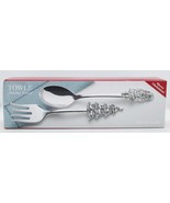 NEW Towle Holiday Wishes Two Piece Salad Serving Set, Santa and Christma... - $27.15 CAD