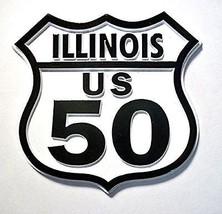 Route 50 Illinois Road Sign Fridge Magnet - $5.99