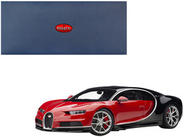 Bugatti Chiron Italian Red and Nocturne Black 1/12 Model Car by Autoart - £501.76 GBP