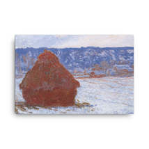 Claude Monet Grainstack at Sunset, Winter, 1890-91 1.jpg Canvas Print - $99.00+