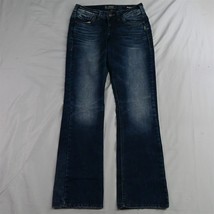Silver 28 x 31 Suki Mid Rise Slim Boot Cut Dark Super Stretch Denim Womens Jeans - £17.52 GBP