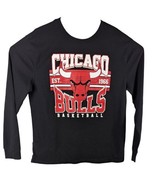 Chicago Bulls Thermal Waffle Knit Shirt Long Sleeve NBA Black Mens XL Fi... - $34.65