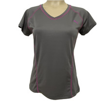 PUMA DryCELL Women&#39;s Small Short Sleeved Mesh Athletic Gym Workout Top Gray - £16.17 GBP