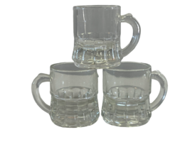 Vintage Set of 3 Federal Mini Beer Mug Shot Glass w/ handle - £14.36 GBP