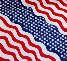 Wholesale lot 3 22&quot;x22&quot; USA American Patriotic WAVING Flag Bandana - £3.50 GBP