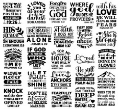 Scripture SVG Bundle, Christian SVG, Faith &amp; Bible Verse Designs - $4.90