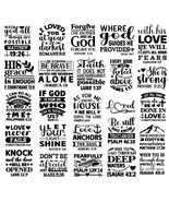 Scripture SVG Bundle, Christian SVG, Faith &amp; Bible Verse Designs - $4.90