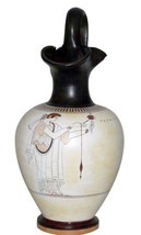 British Museum Greek White Oinochoe Vase Jug ca. 490-480 BC Replica Reproduction - £141.65 GBP