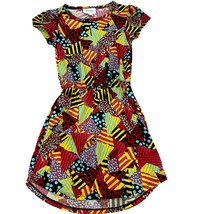 LuLaRoe Mae Dress Multi Color Geometric Design Size 4T - £12.00 GBP