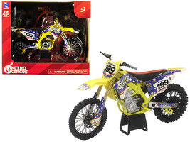 Suzuki RMZ450 Nitro Circus #199 Travis Pastrana Yellow/Blue 1/12 Diecast Motorcy - $43.97