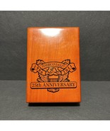 Wooden American Eagle 25th anniversary box  magnetic closure   5 X 3.5 X... - $9.49