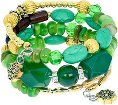 Boho Multilayer Beads Charm Bracelet - £21.91 GBP