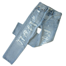NWoT Levi&#39;s Wedgie Straight in Mass Destruction Destroyed Rigid Crop Jeans 25 - £41.69 GBP