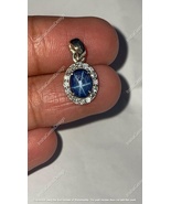 Natural Blue Star Sapphire Pendant Handmade 925 Sterling Silver Pendant - £53.25 GBP