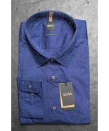 Fabriqué En Italie HUGO BOSS Nik Homme Coupe Décontracté Coton Bleu Affa... - $1,273.86 MXN