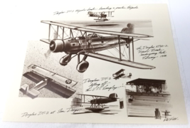 XT3D Torpedo Plane Art Print Drawing McDonnell Douglas 1986 75th Anniver... - $23.70