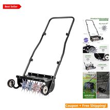 Durable 18-Inch Manual Lawn Aerator with Star-Shaped Tines for Better Gr... - $209.83